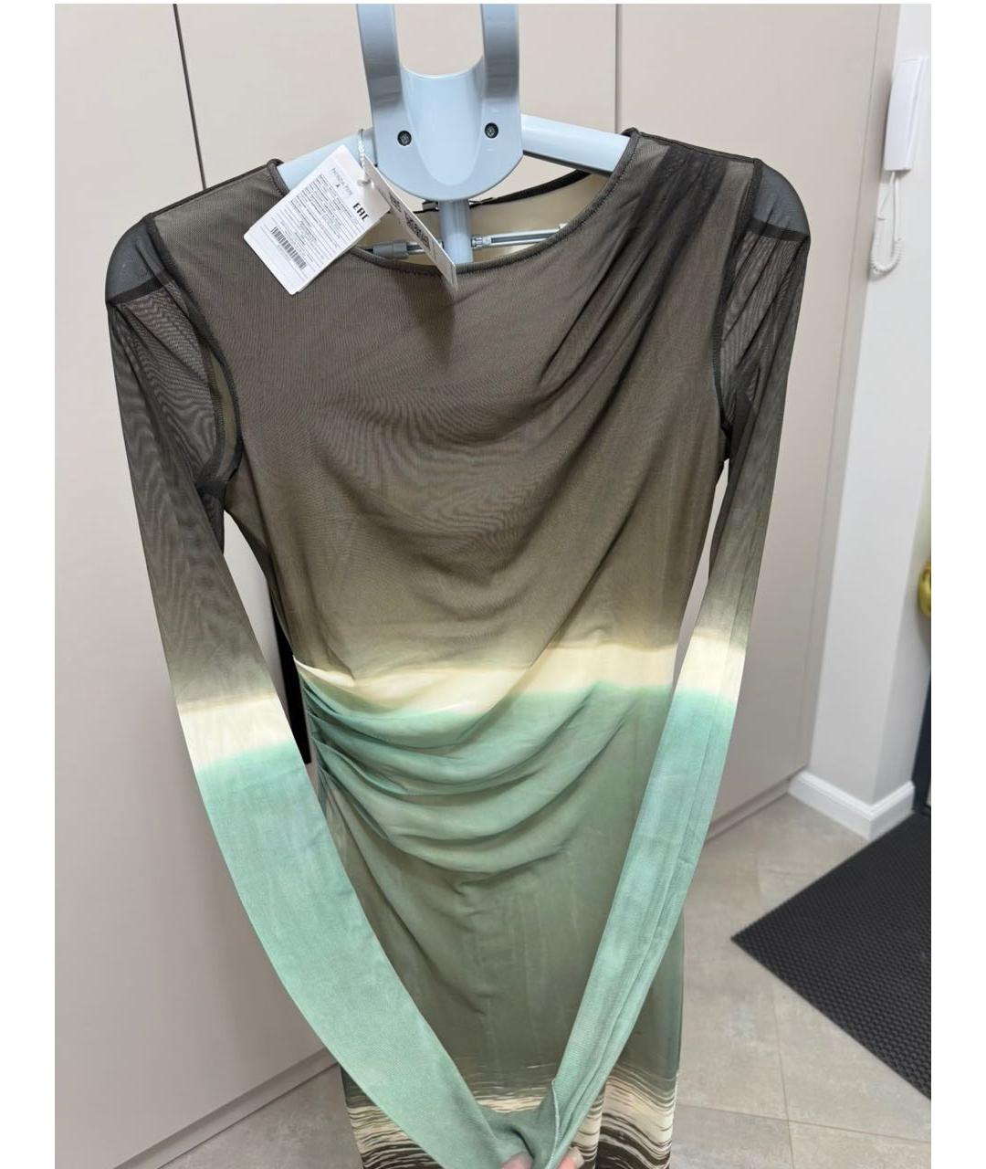 PATRIZIA PEPE Зеленые полиэстеровое платье, фото 4