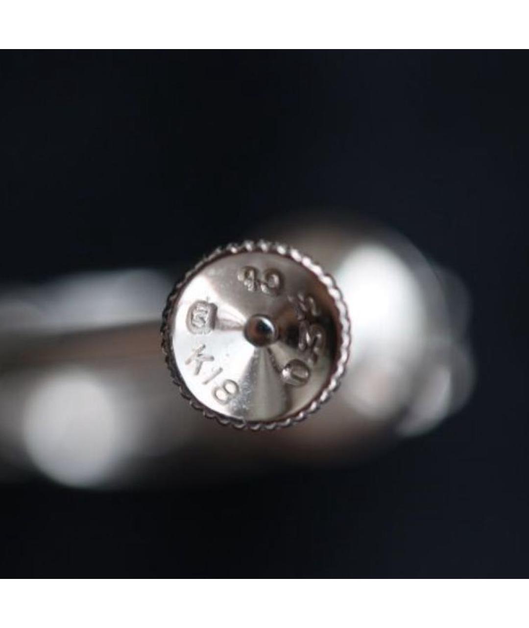 Mikimoto Серебряные серьги из белого золота, фото 2