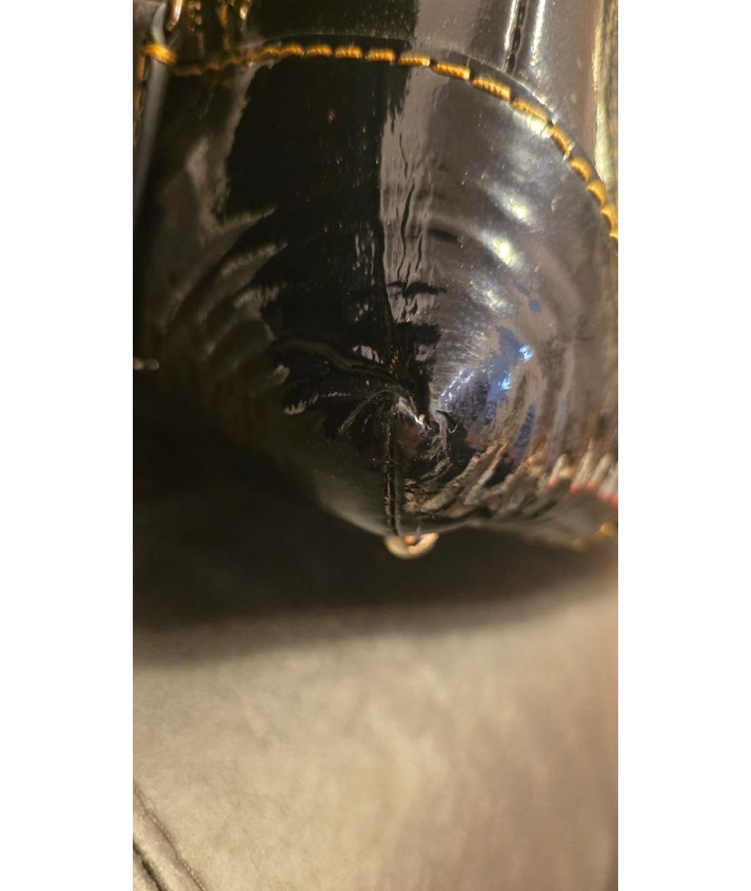 LANCEL Темно-синяя кожаная сумка с короткими ручками, фото 6