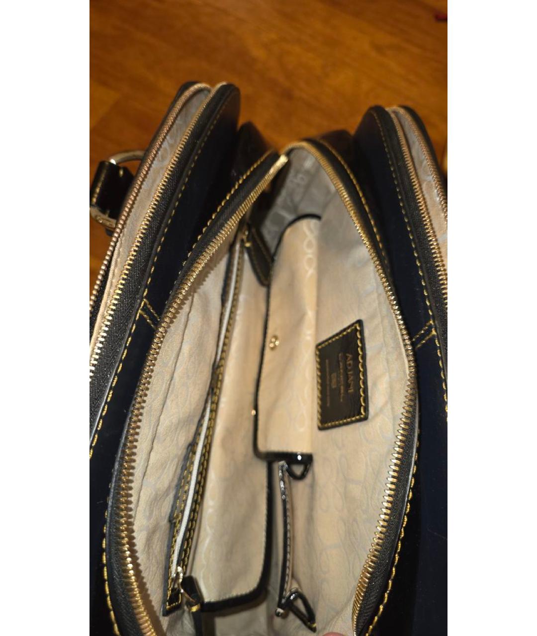 LANCEL Темно-синяя кожаная сумка с короткими ручками, фото 8