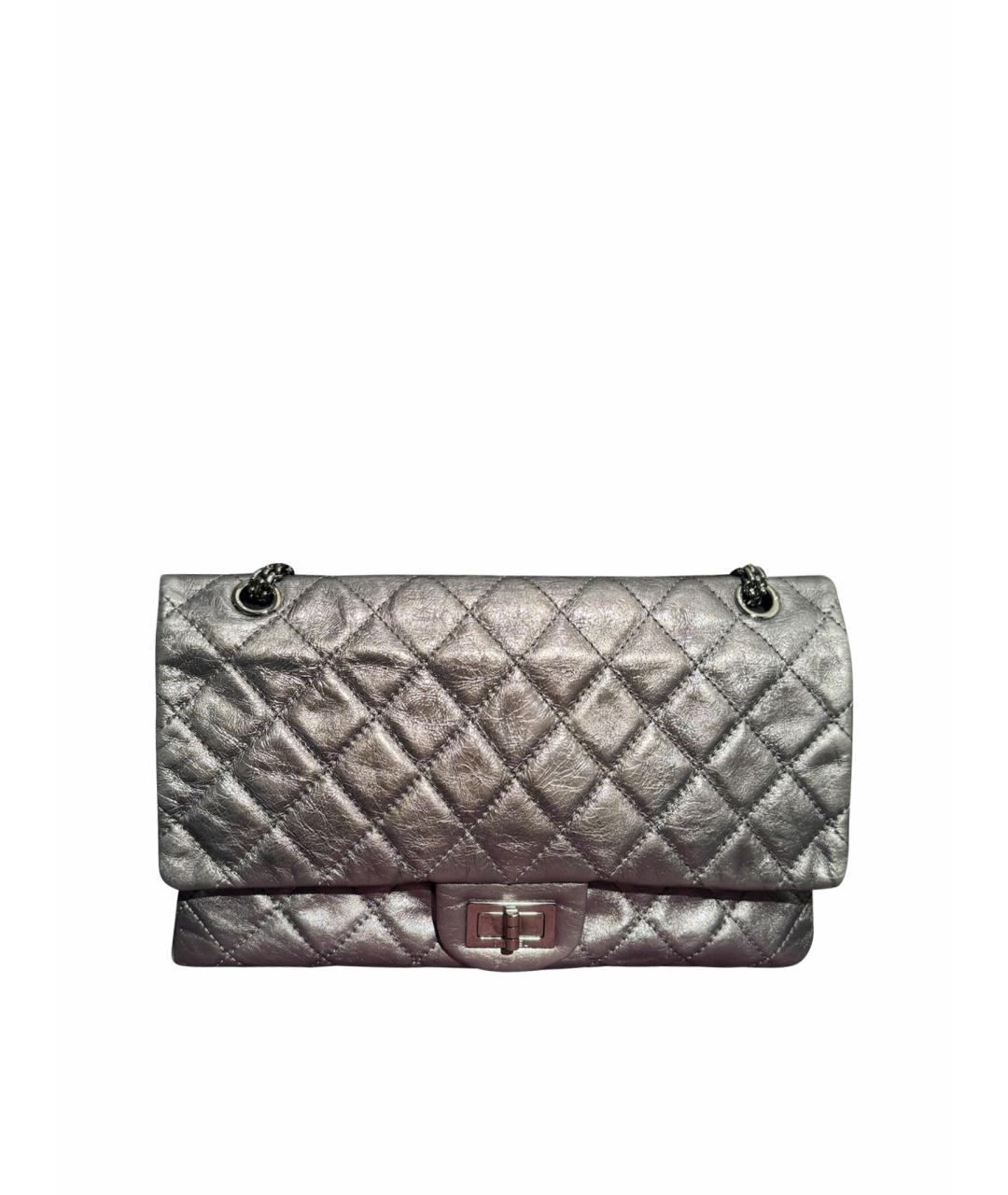 CHANEL Серебряная кожаная сумка через плечо, фото 7