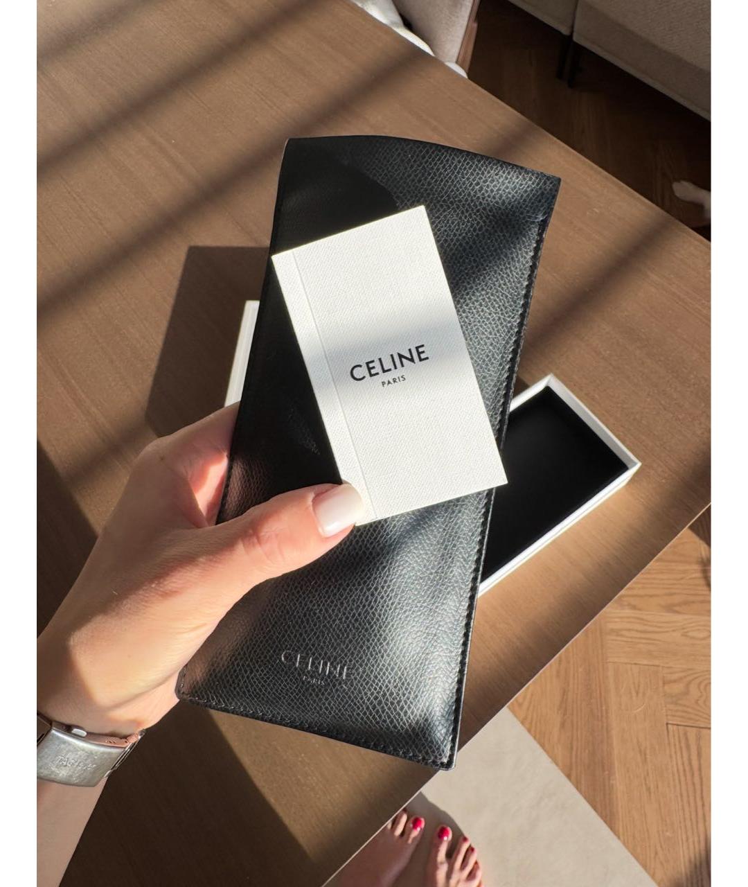 CELINE Черные пластиковые солнцезащитные очки, фото 6