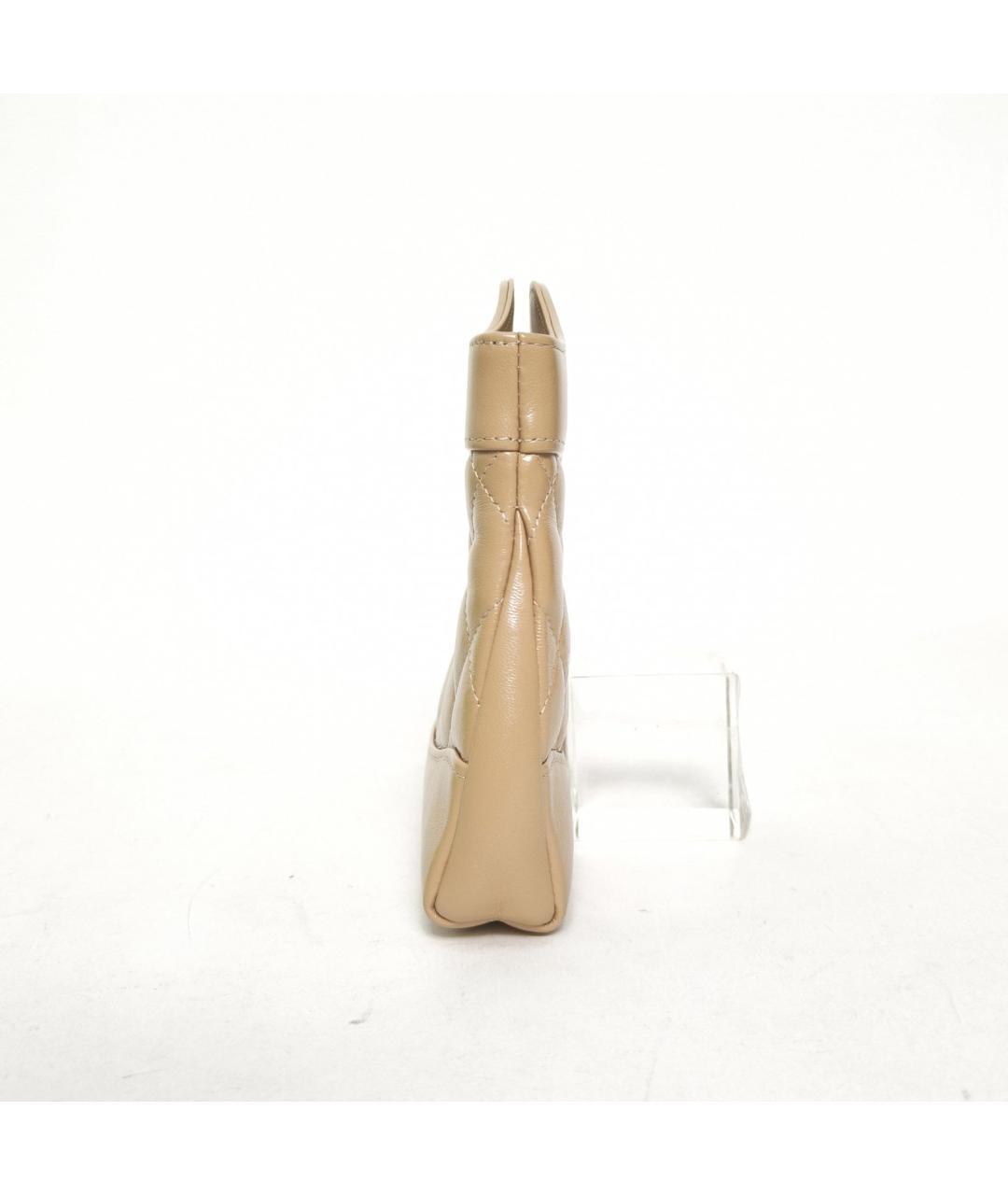 CHANEL Бежевая кожаная сумка через плечо, фото 3