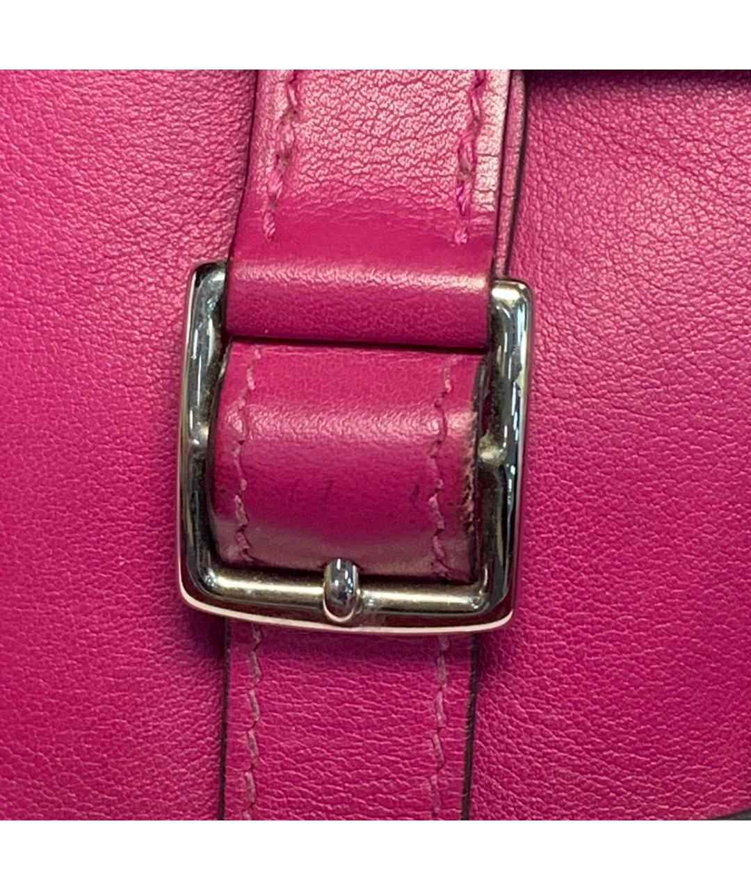 HERMES Розовая кожаная сумка через плечо, фото 7