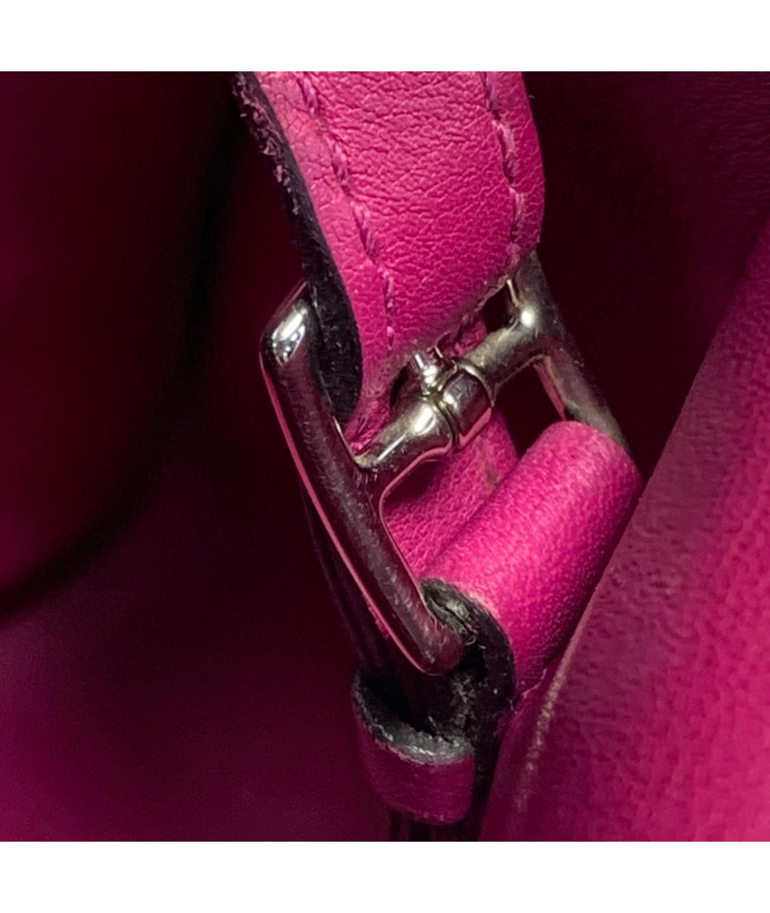 HERMES Розовая кожаная сумка через плечо, фото 5