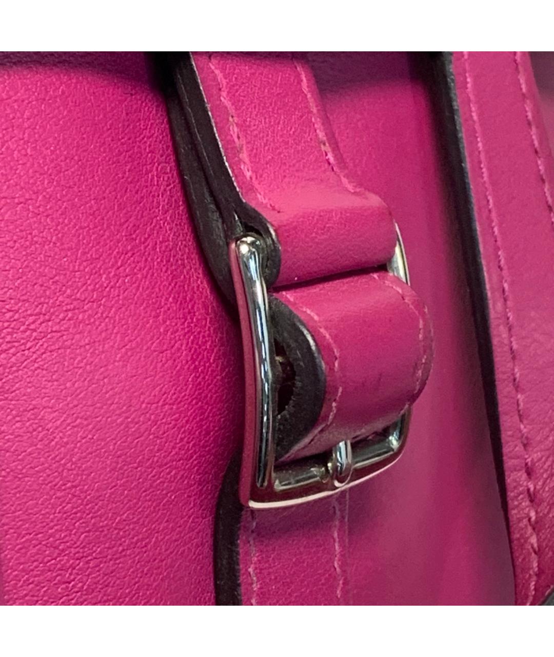 HERMES Розовая кожаная сумка через плечо, фото 8