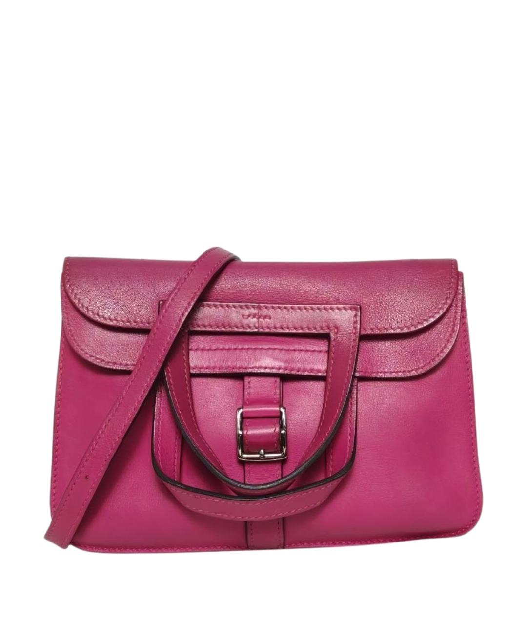 HERMES Розовая кожаная сумка через плечо, фото 1