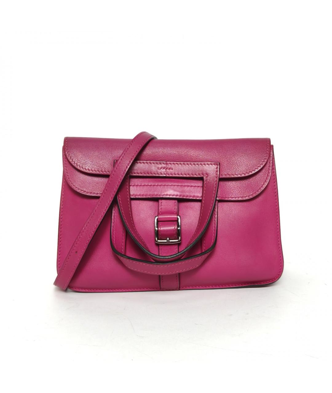 HERMES Розовая кожаная сумка через плечо, фото 2
