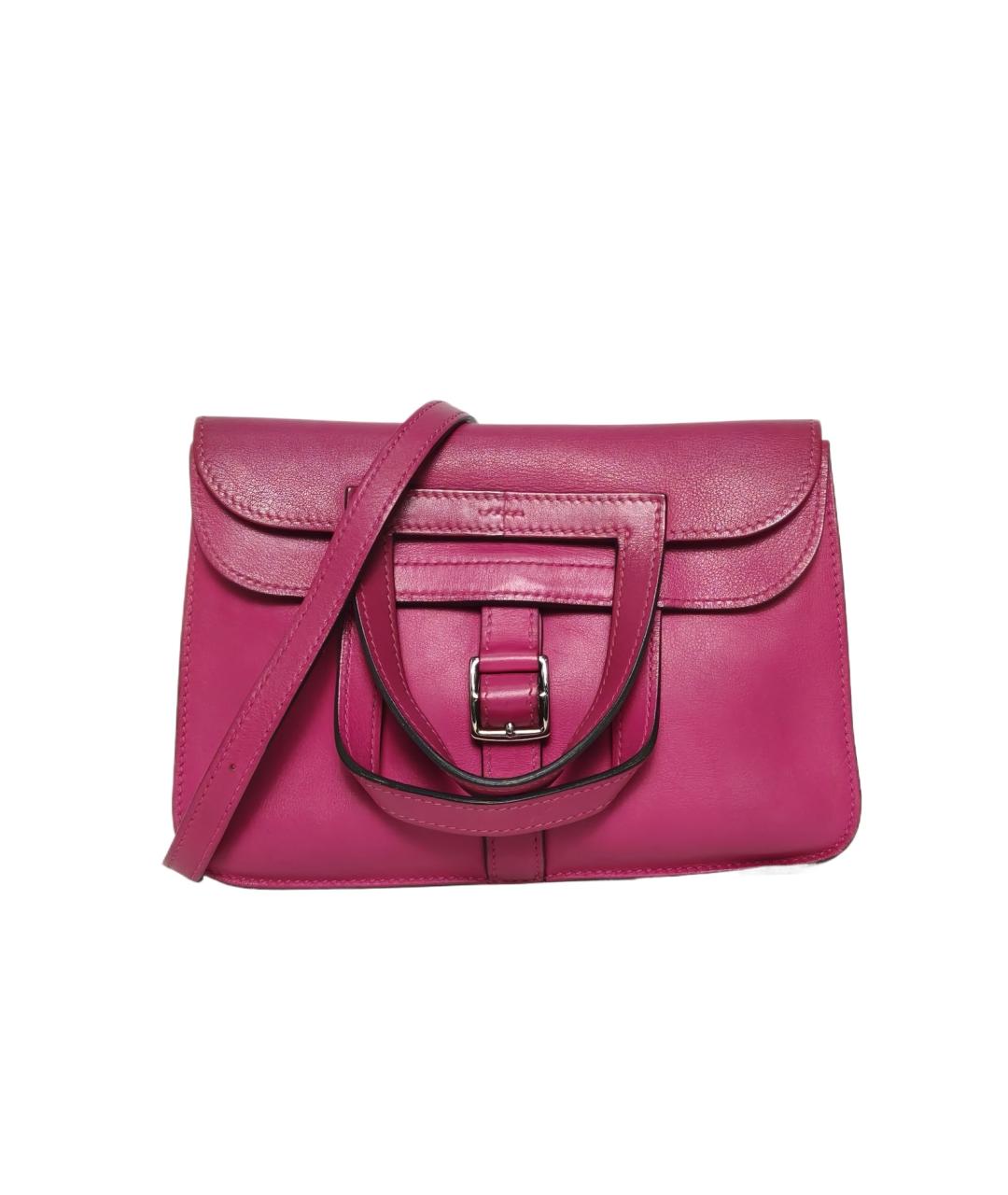 HERMES Розовая кожаная сумка через плечо, фото 10