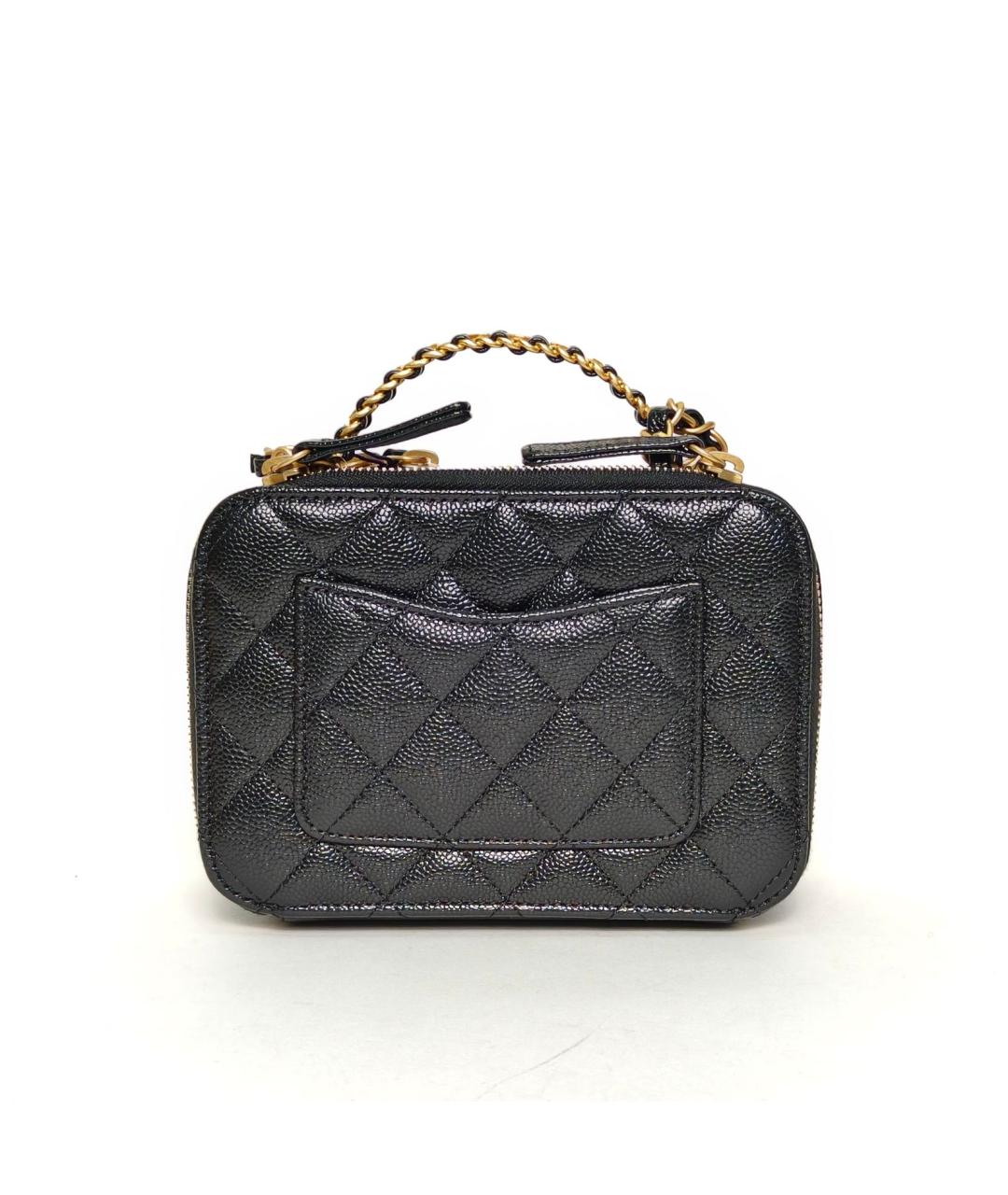 CHANEL Черная кожаная сумка через плечо, фото 4