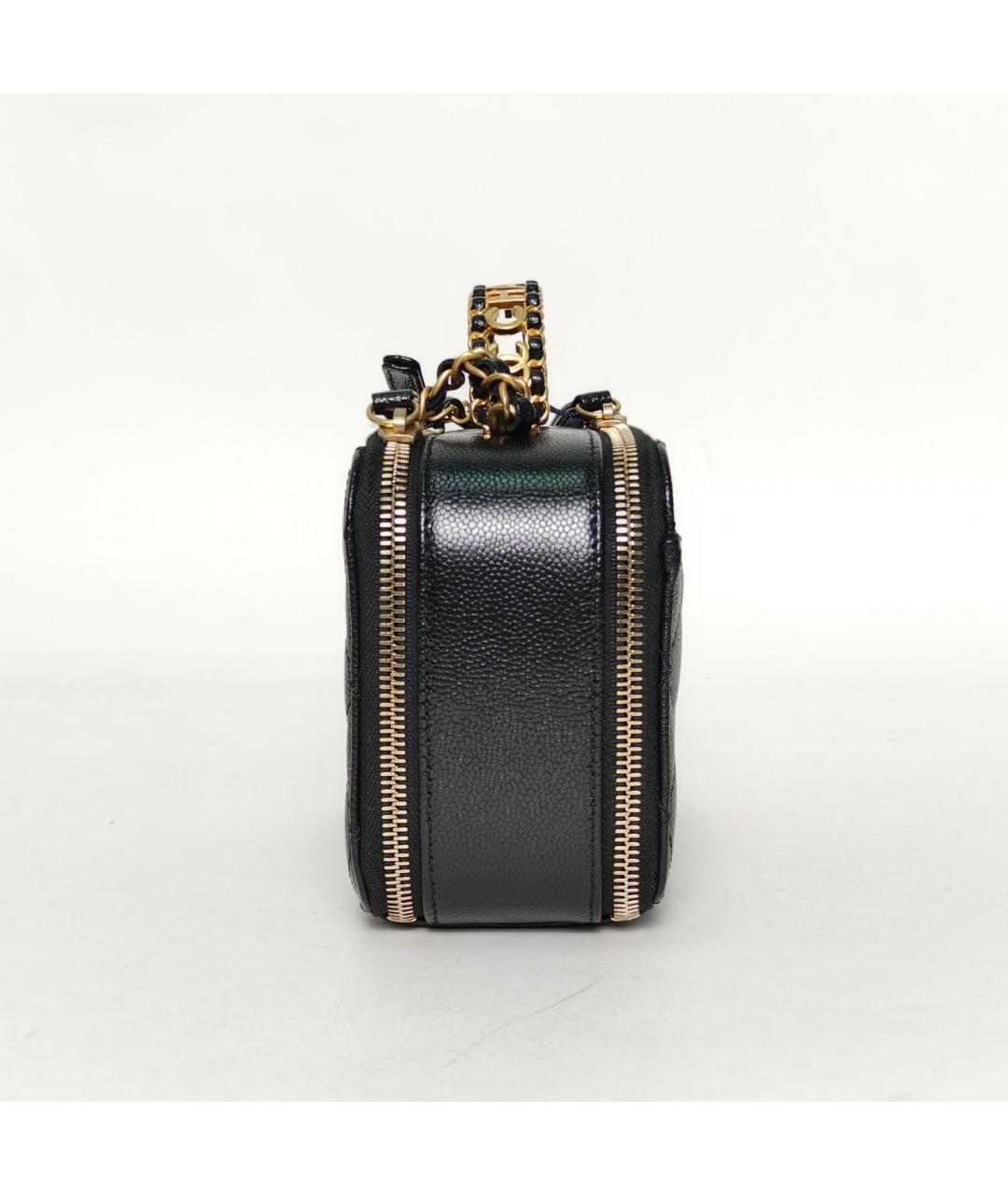 CHANEL Черная кожаная сумка через плечо, фото 5