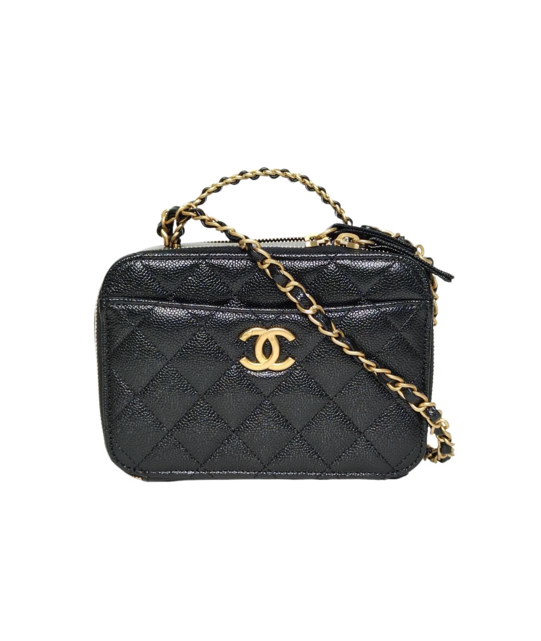 CHANEL Черная кожаная сумка через плечо, фото 9