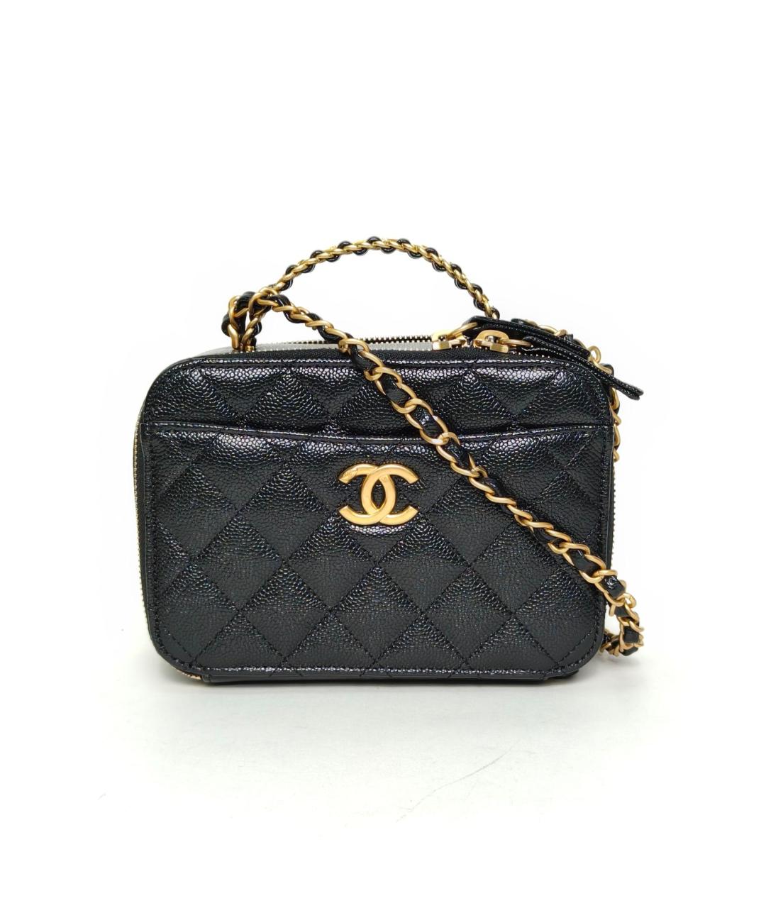 CHANEL Черная кожаная сумка через плечо, фото 2