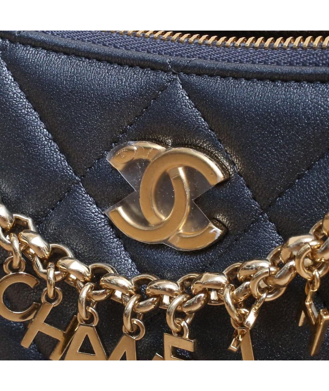 CHANEL Серая кожаная сумка через плечо, фото 8