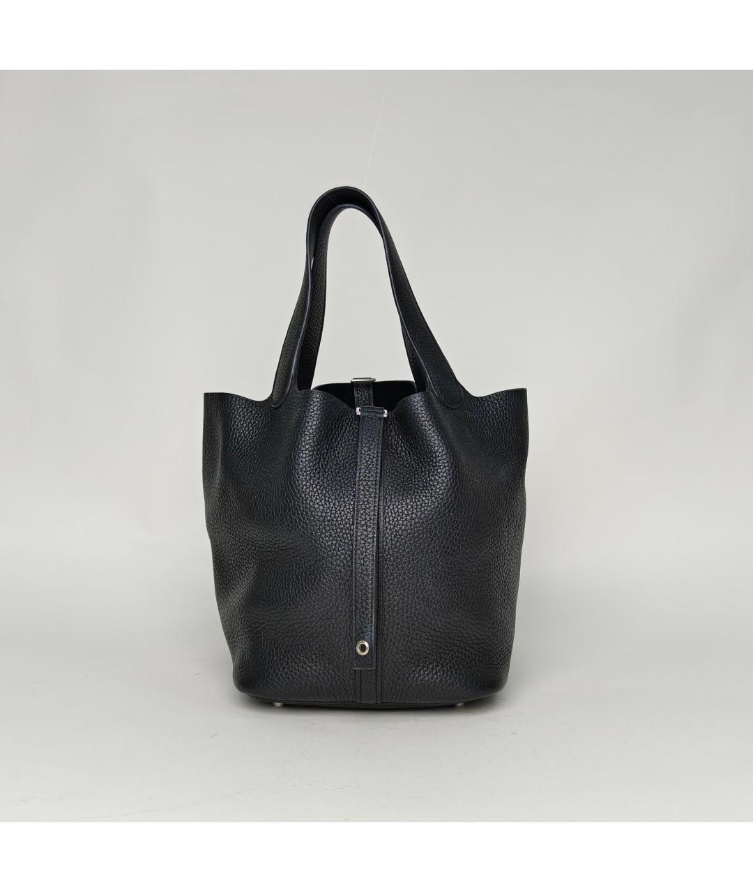 HERMES Черная кожаная сумка через плечо, фото 4