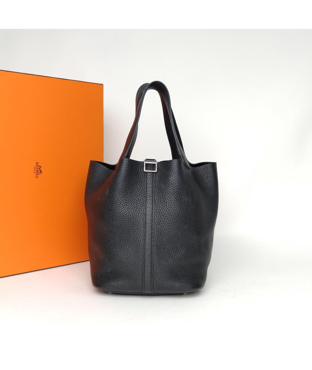 HERMES Черная кожаная сумка через плечо, фото 7