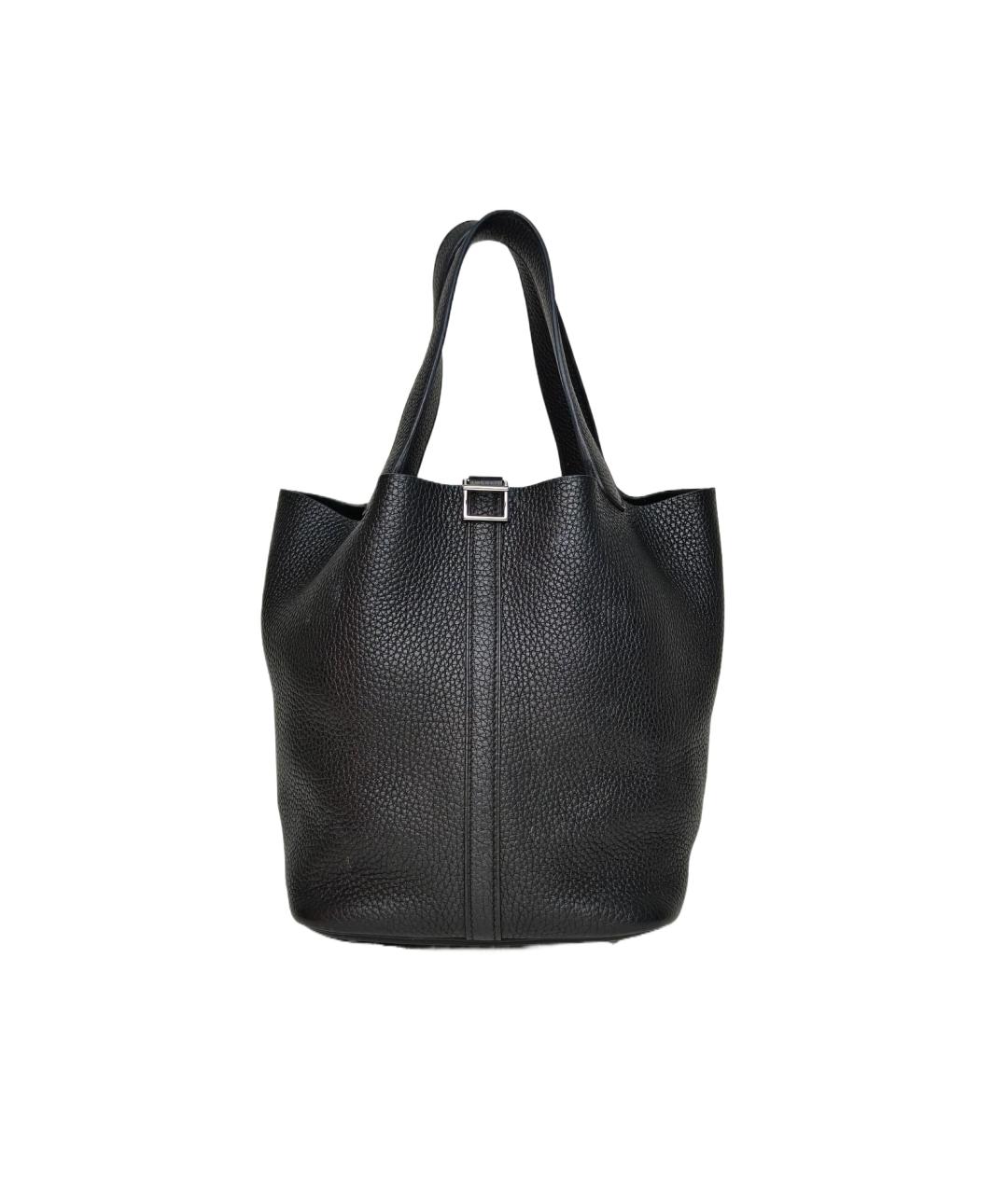 HERMES Черная кожаная сумка через плечо, фото 1