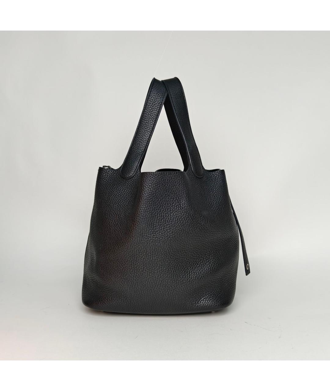 HERMES Черная кожаная сумка через плечо, фото 5