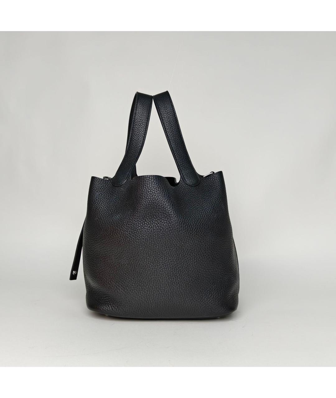 HERMES Черная кожаная сумка через плечо, фото 3