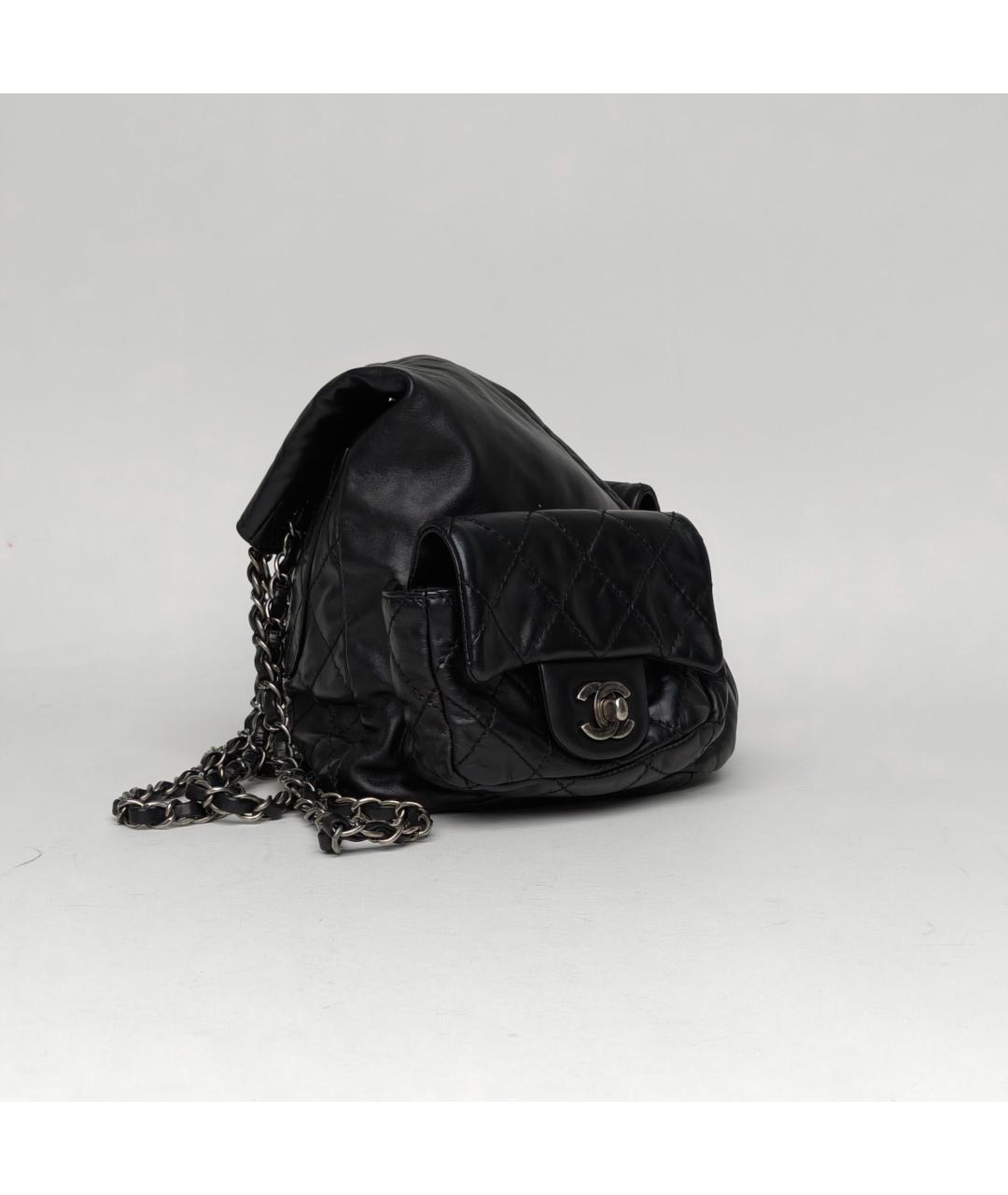 CHANEL Черный кожаный рюкзак, фото 5