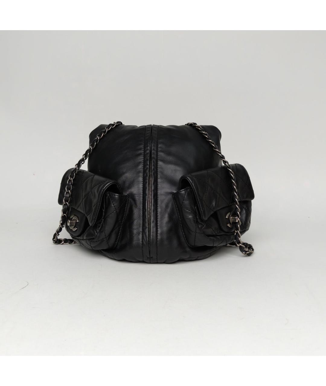 CHANEL Черный кожаный рюкзак, фото 2