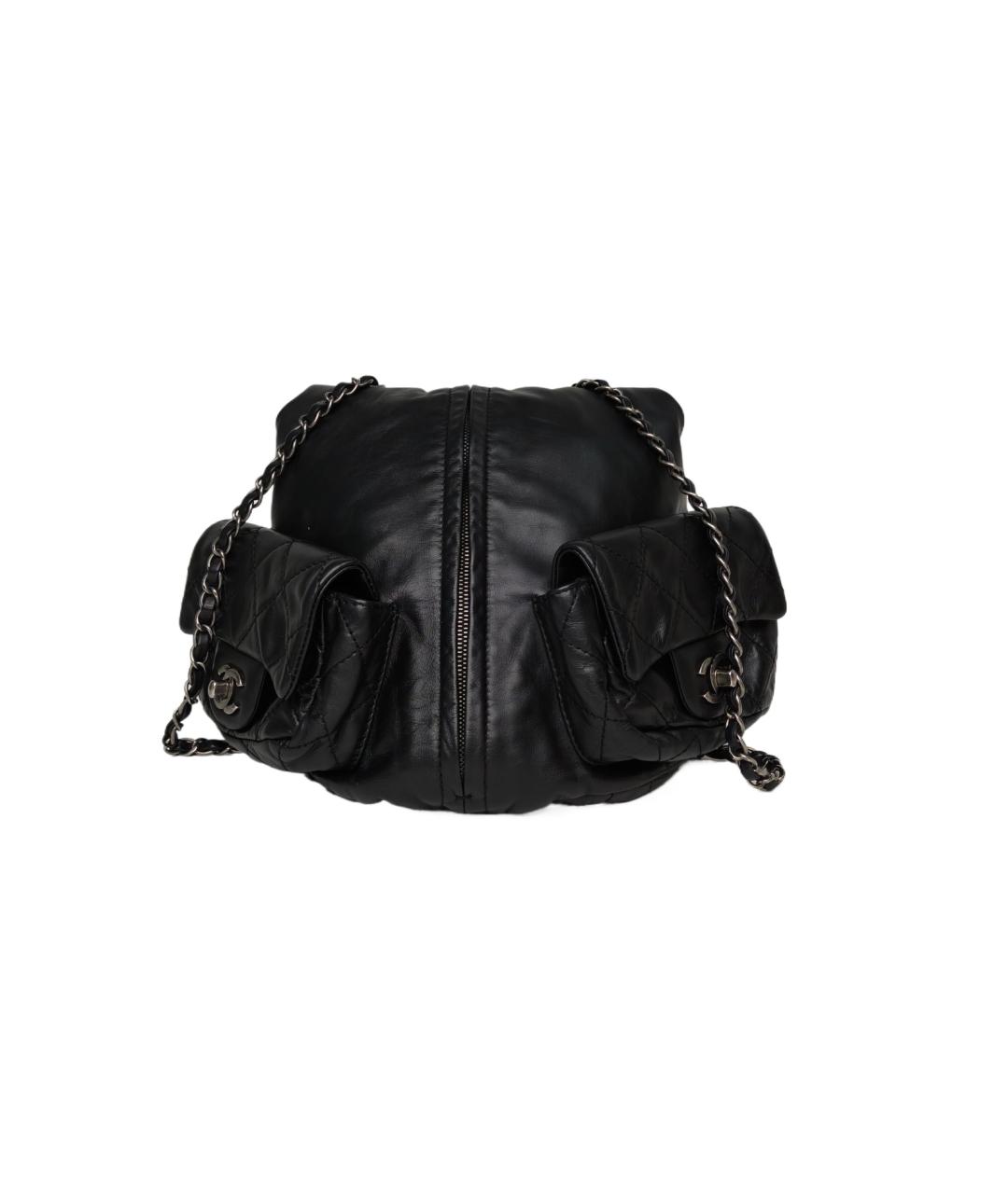 CHANEL Черный кожаный рюкзак, фото 1
