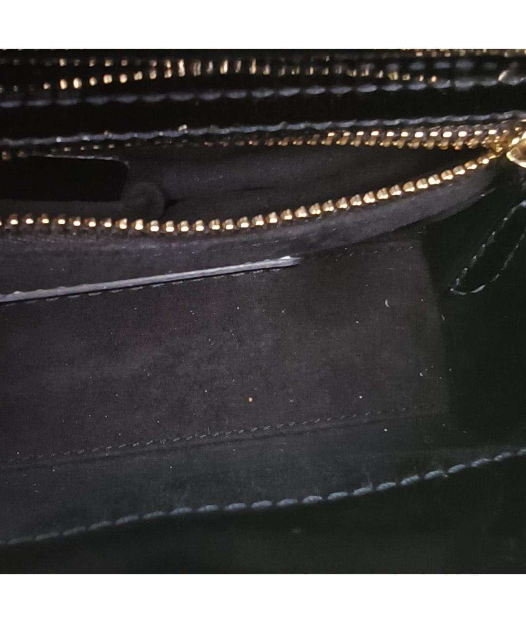 CHRISTIAN DIOR Черная сумка через плечо из лакированной кожи, фото 7