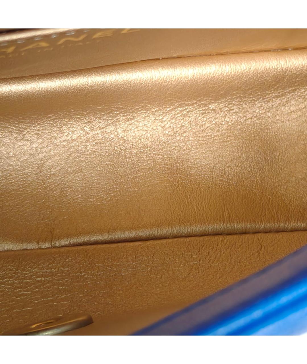 CHANEL Темно-синяя кожаная сумка через плечо, фото 8