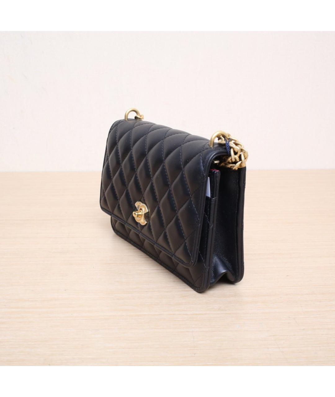 CHANEL Черная кожаная сумка через плечо, фото 4