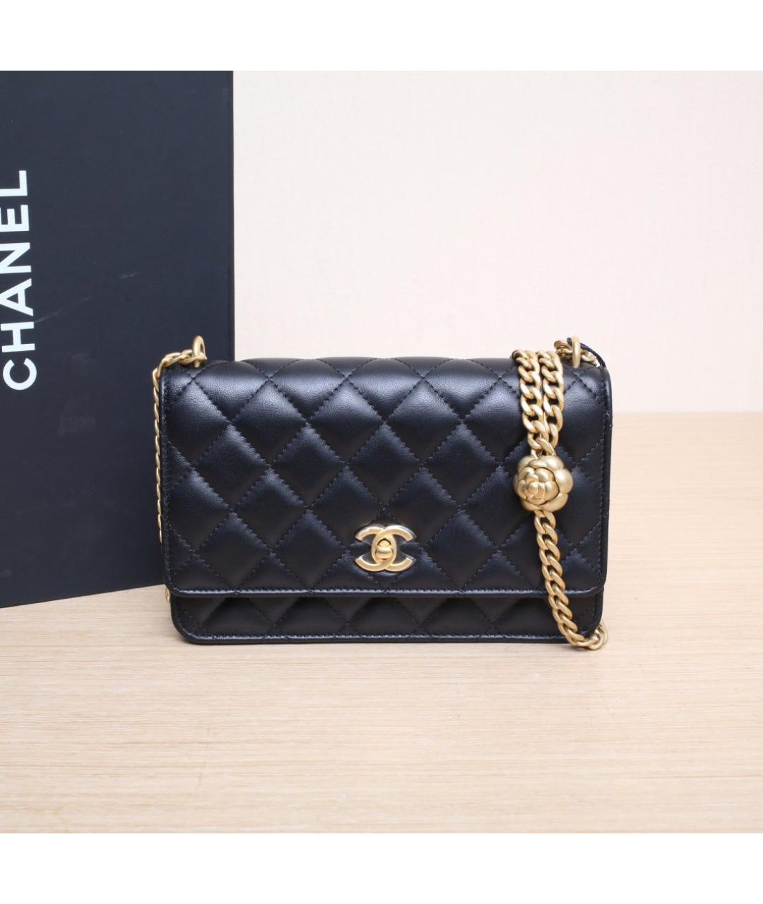 CHANEL Черная кожаная сумка через плечо, фото 2