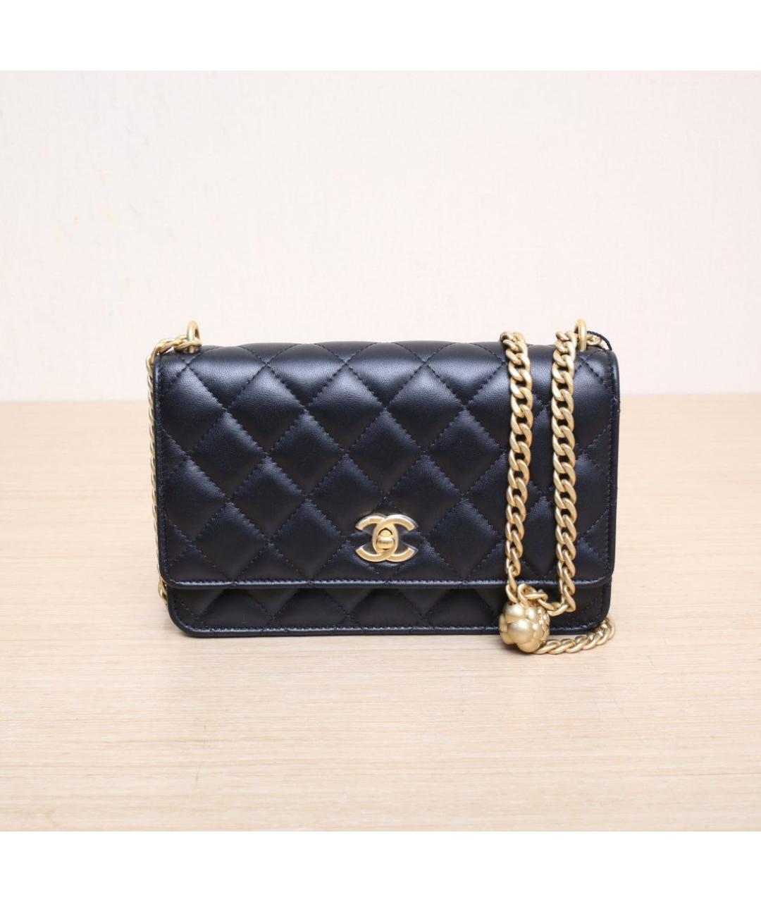 CHANEL Черная кожаная сумка через плечо, фото 3