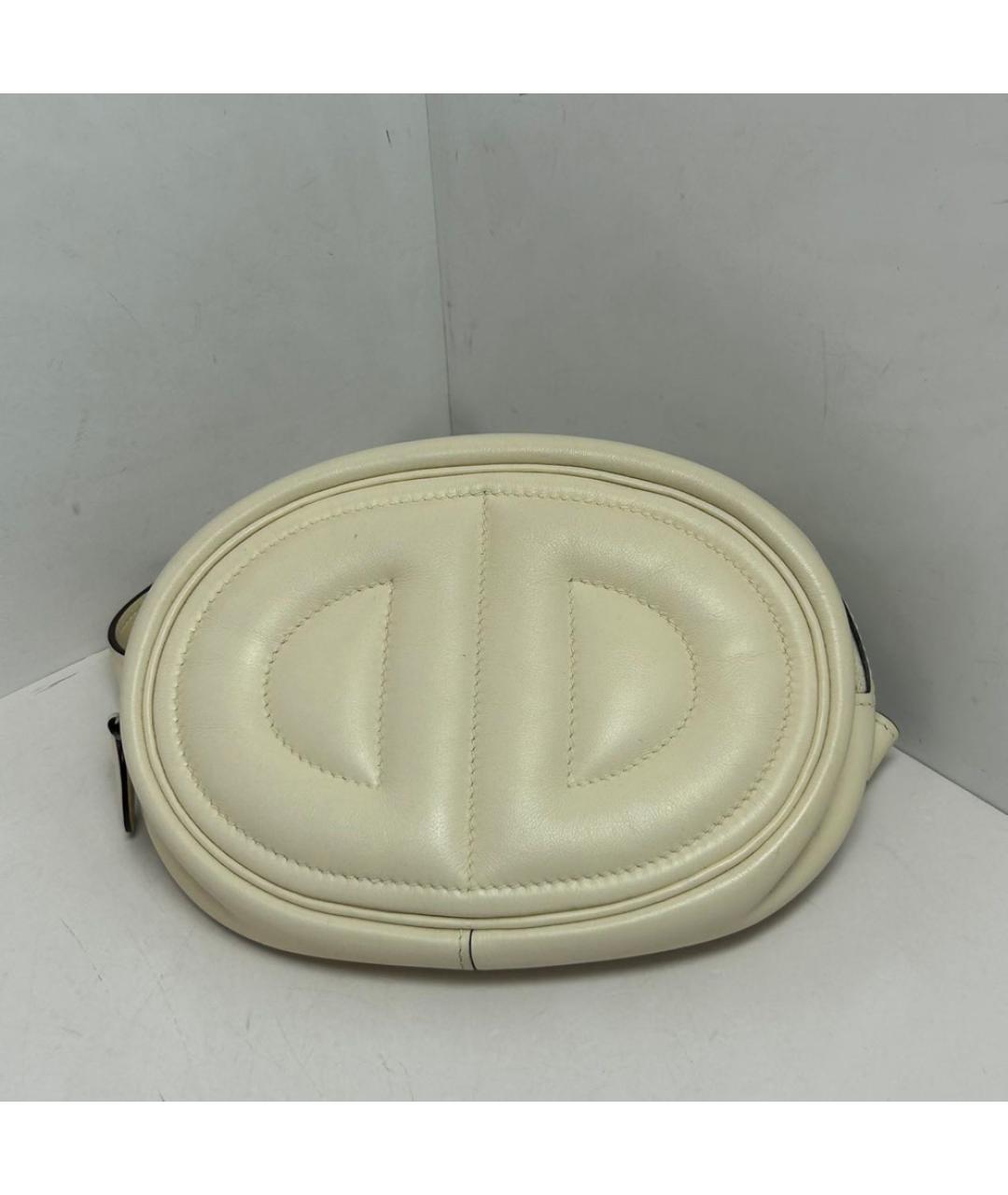 HERMES Белая кожаная сумка через плечо, фото 3