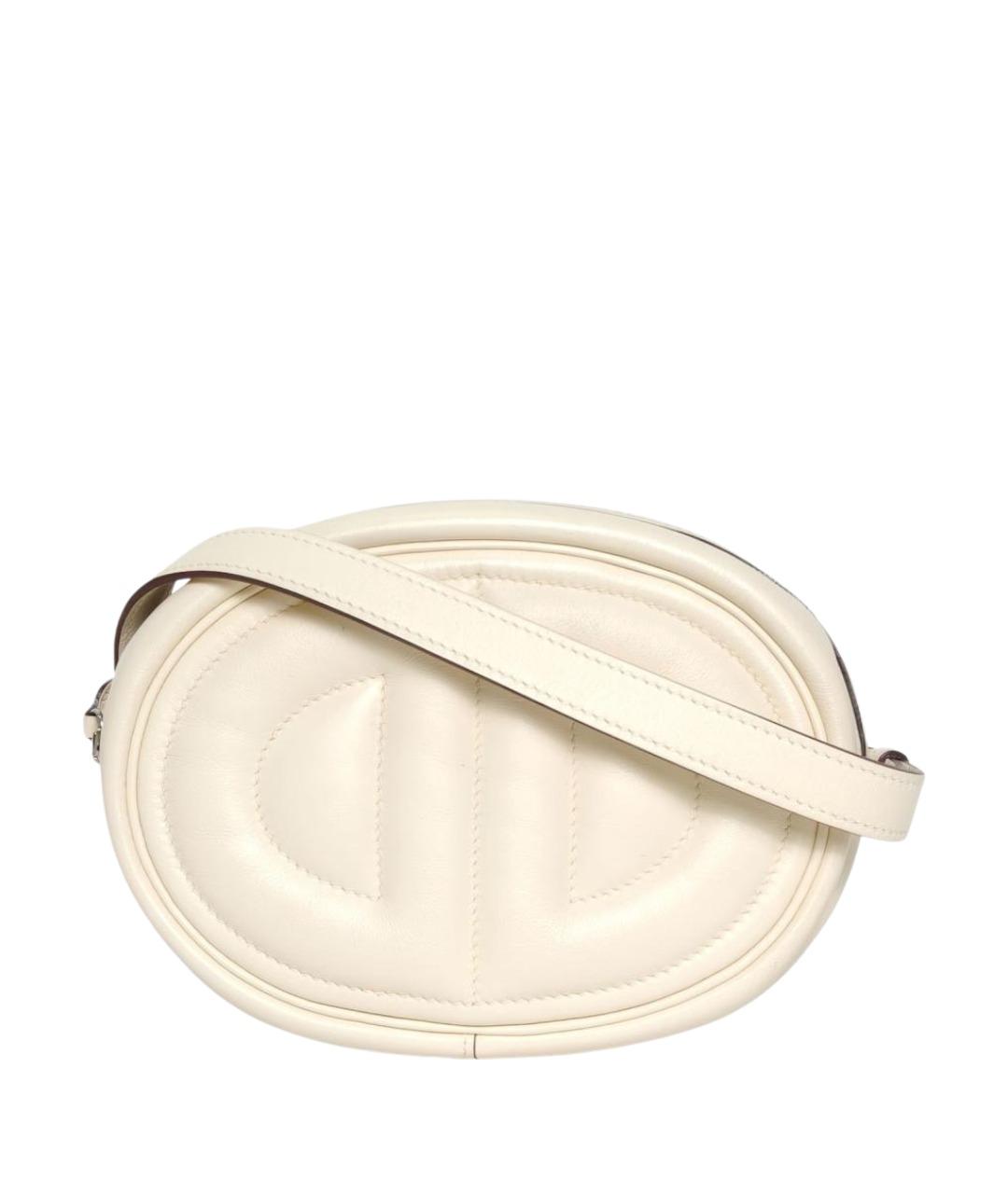 HERMES Белая кожаная сумка через плечо, фото 1