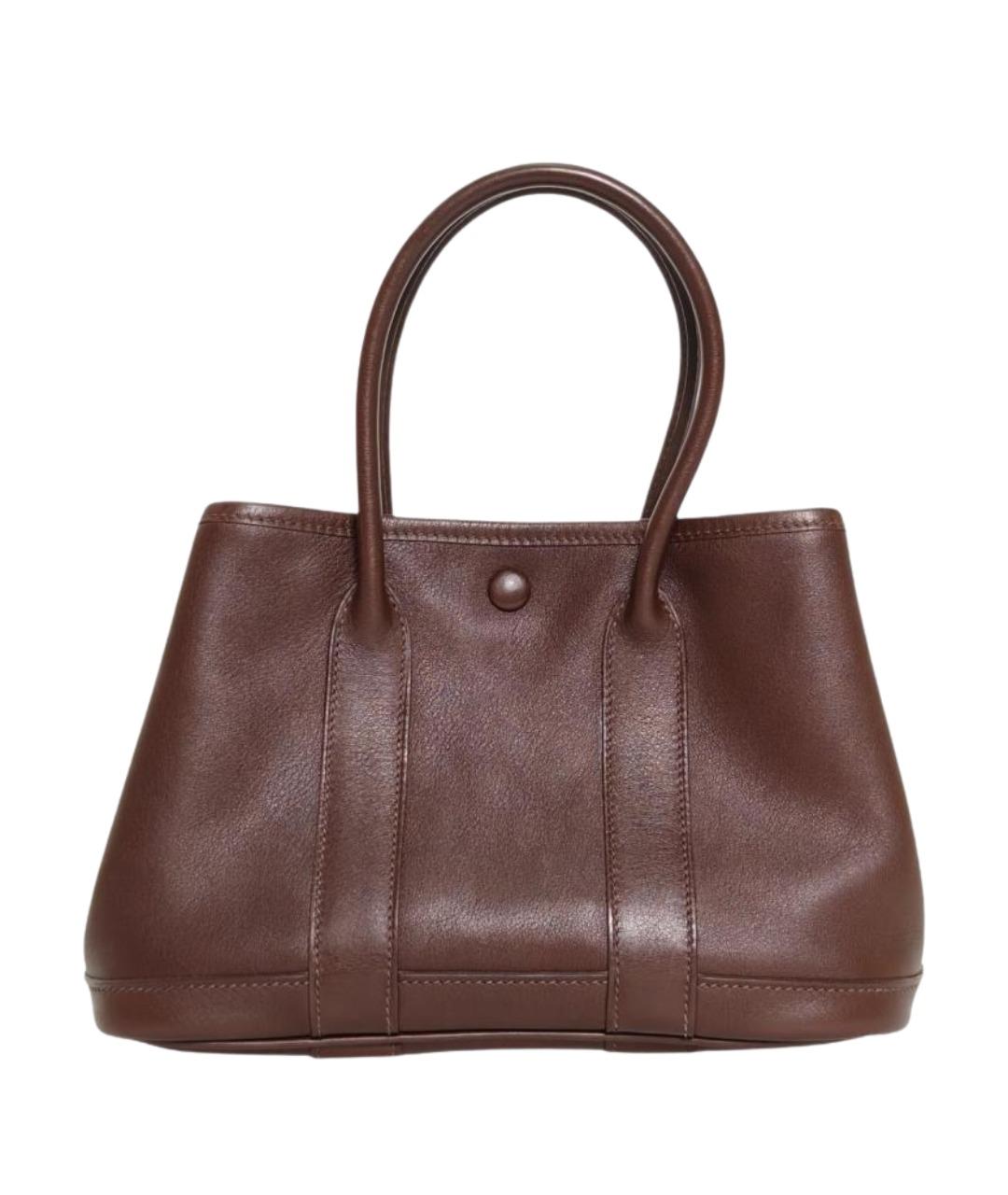 HERMES Коричневая кожаная сумка через плечо, фото 1