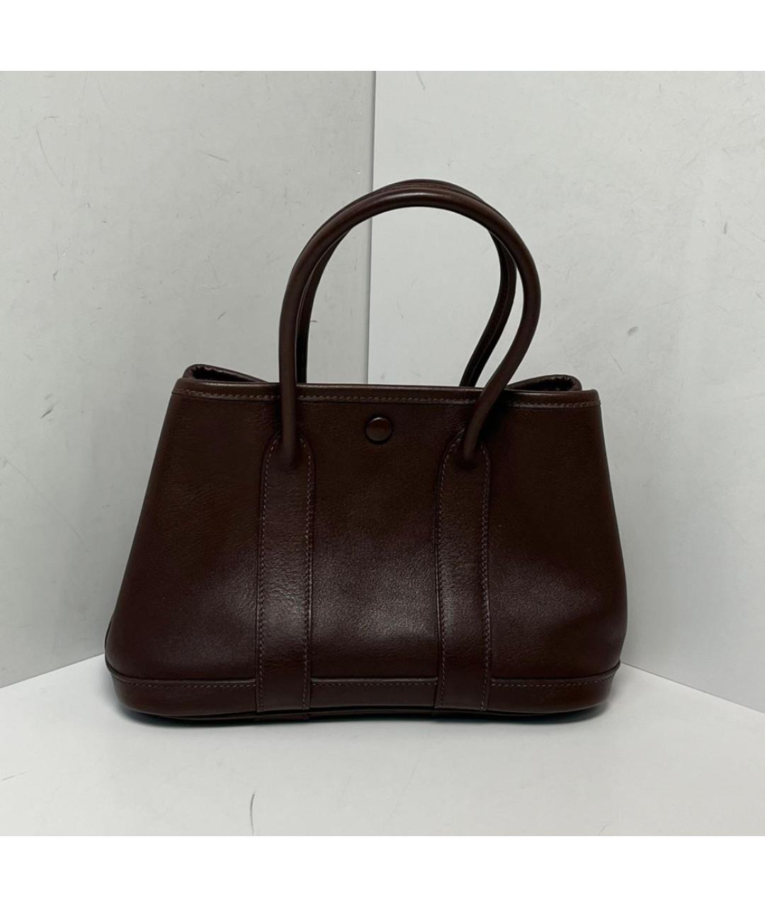 HERMES Коричневая кожаная сумка через плечо, фото 9