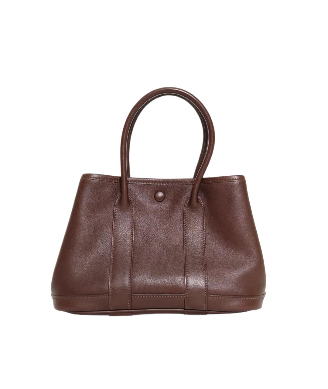 HERMES Коричневая кожаная сумка через плечо, фото 10