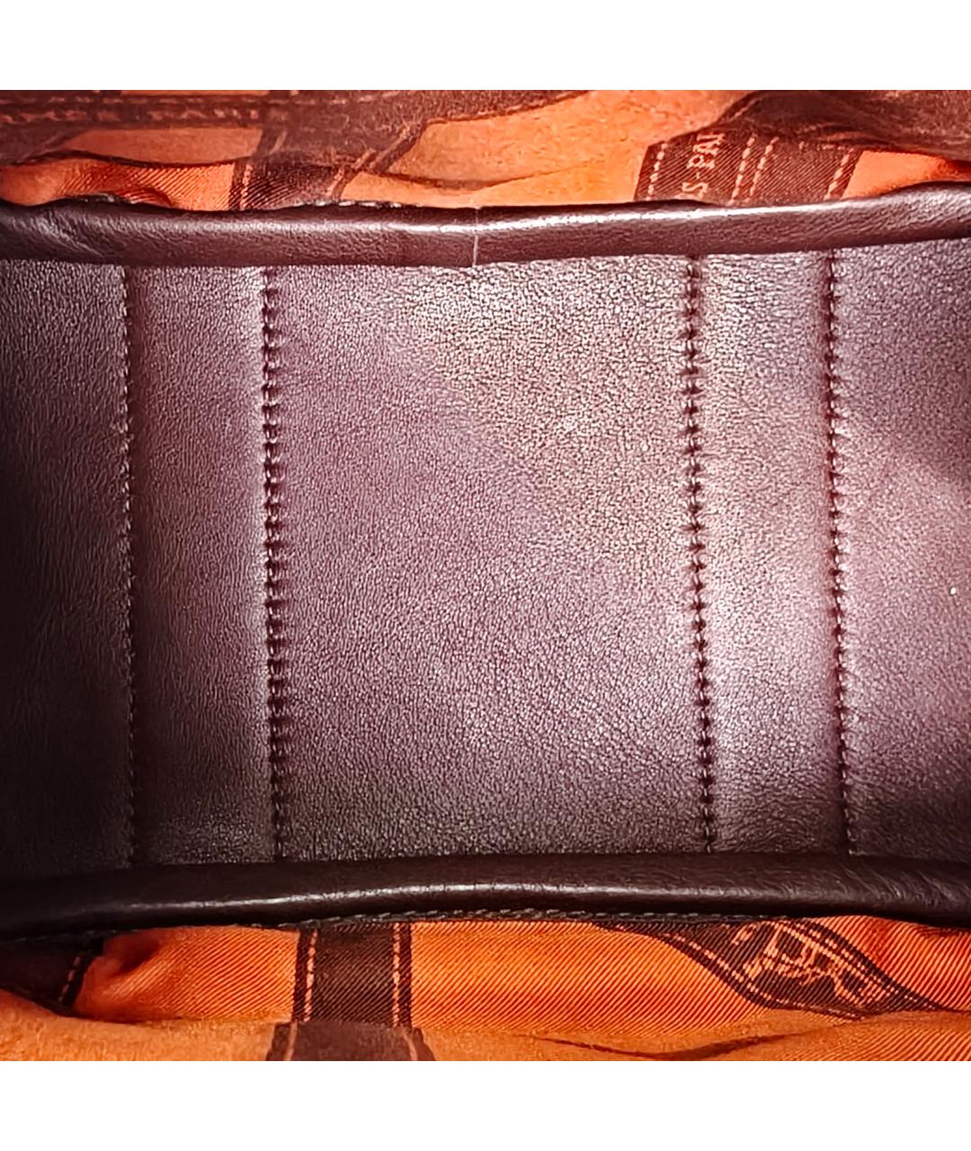 HERMES Коричневая кожаная сумка через плечо, фото 7