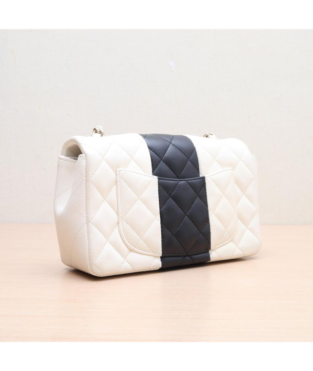 CHANEL Белая кожаная сумка через плечо, фото 5