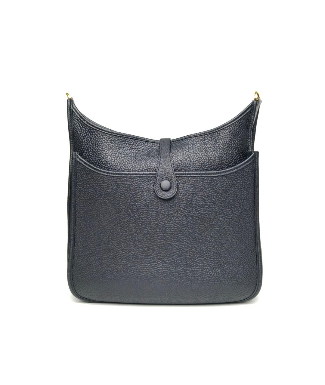 HERMES Черная кожаная сумка через плечо, фото 6