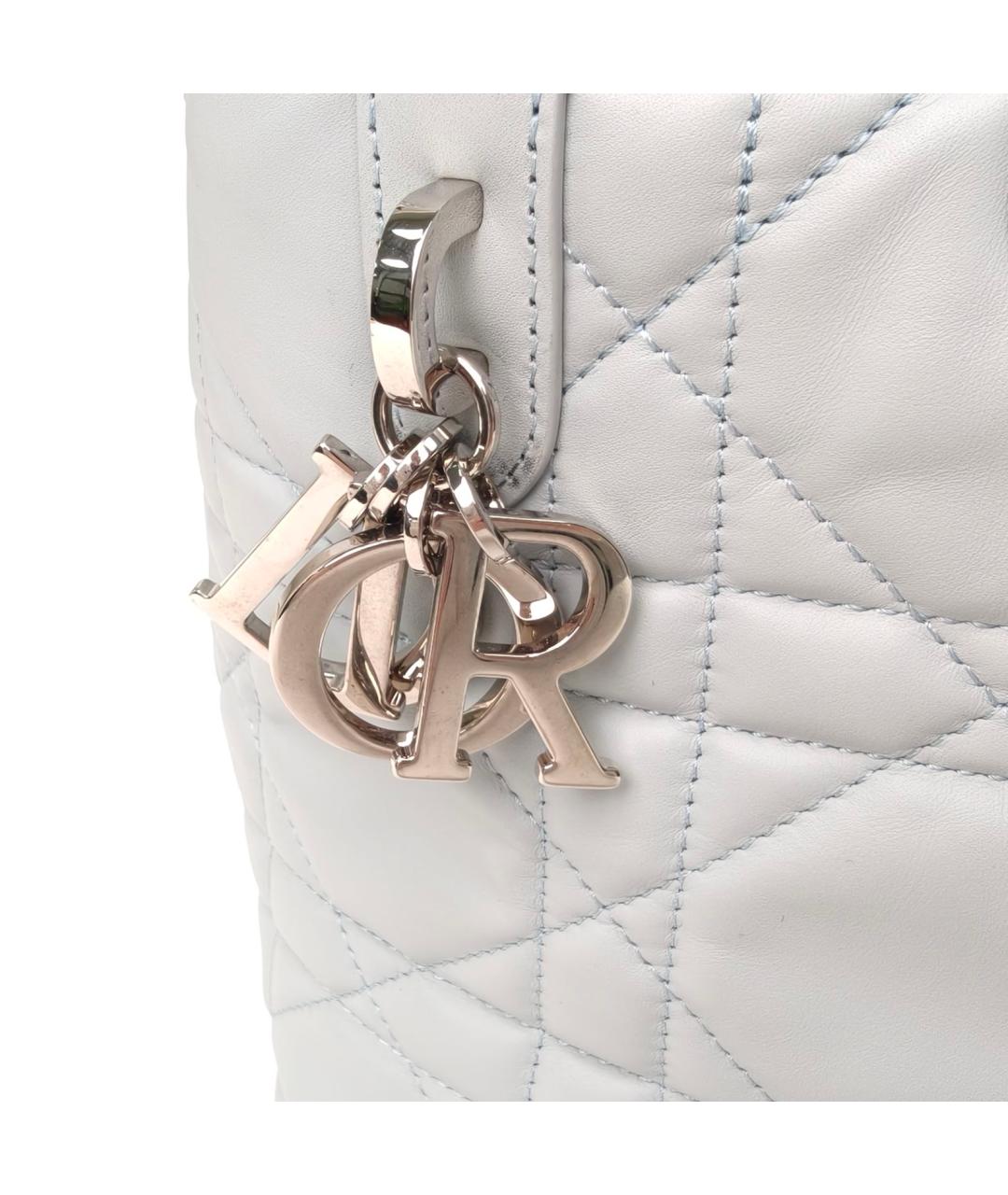 CHRISTIAN DIOR Голубая кожаная сумка через плечо, фото 7