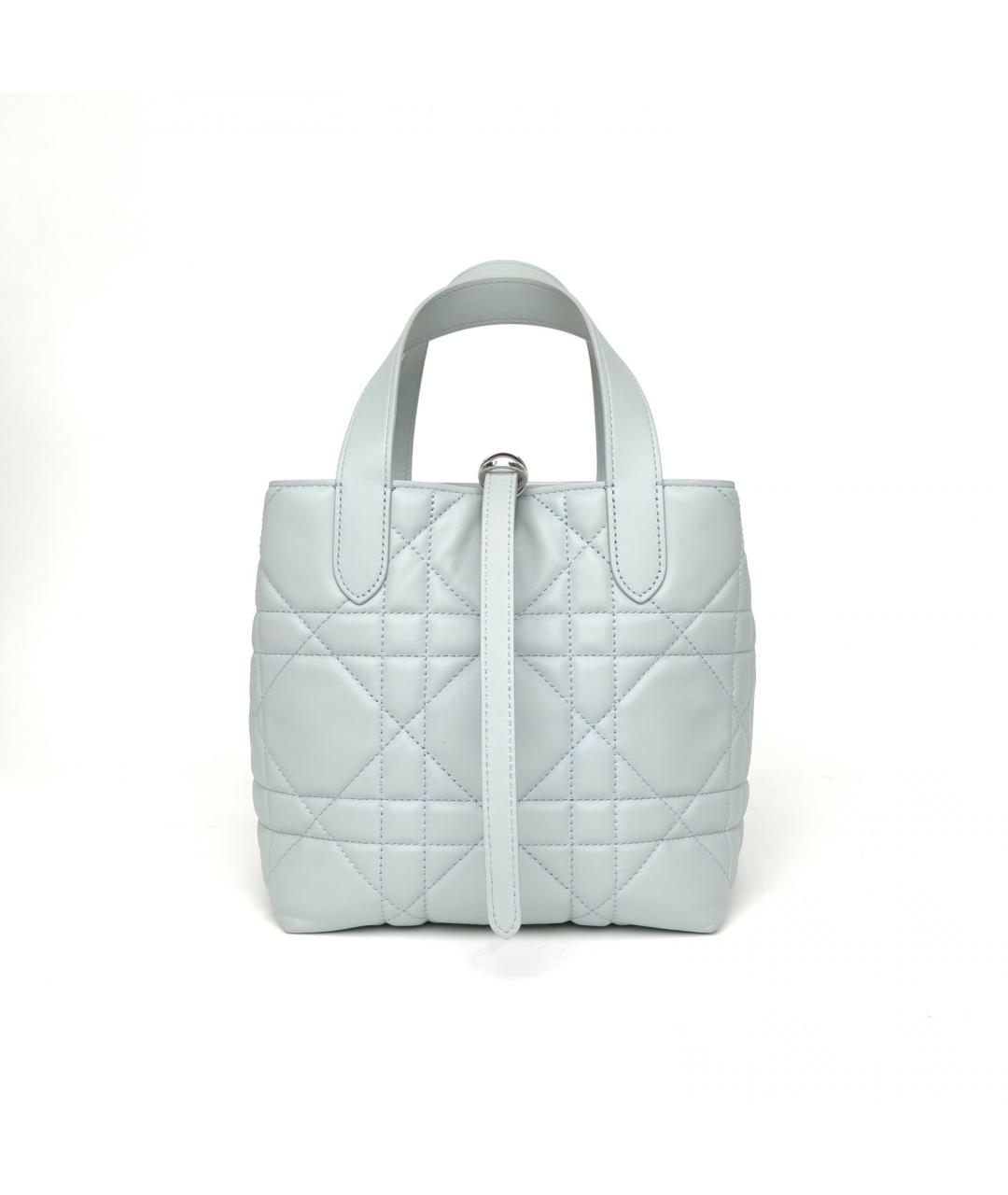 CHRISTIAN DIOR Голубая кожаная сумка через плечо, фото 4