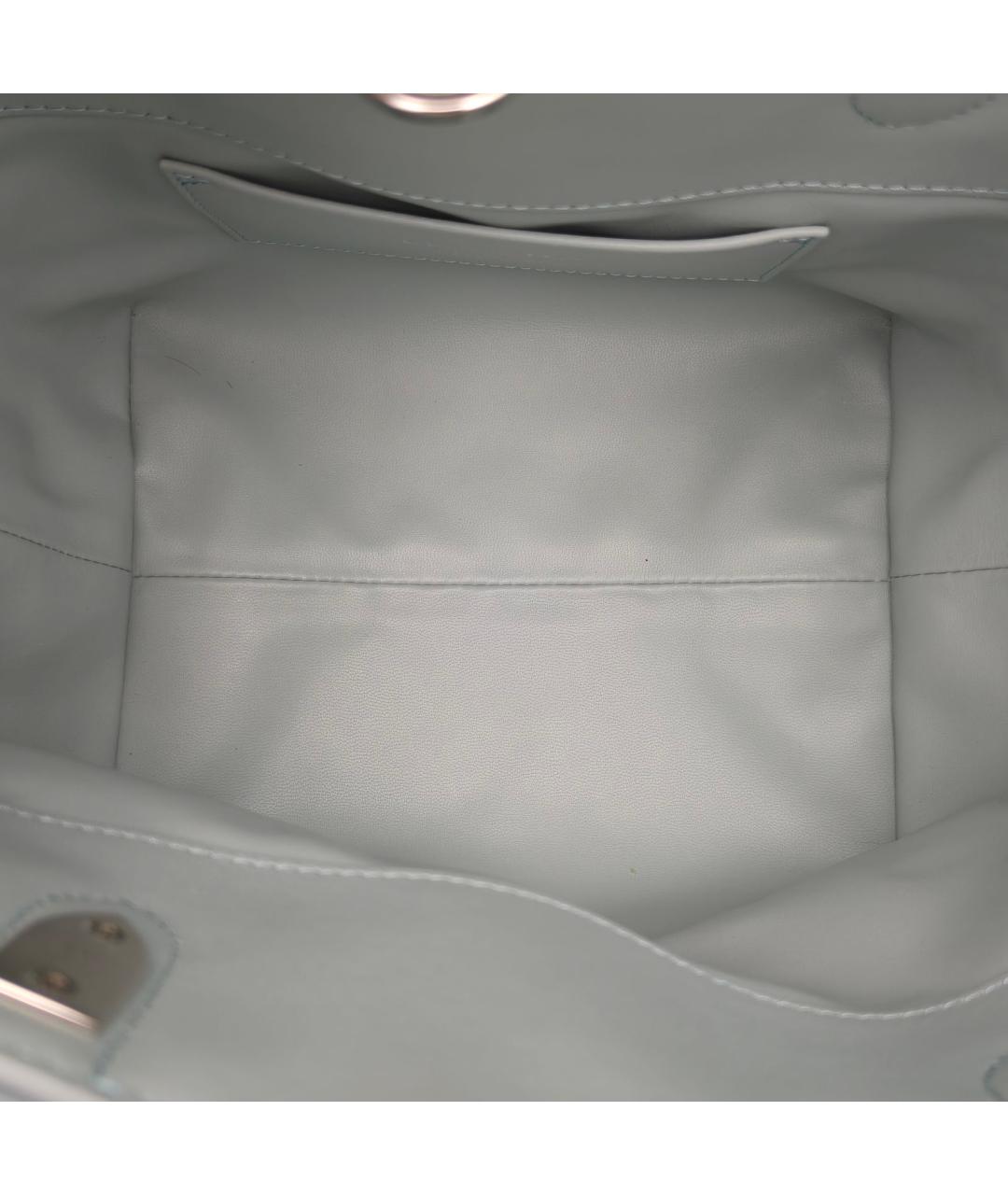 CHRISTIAN DIOR Голубая кожаная сумка через плечо, фото 8