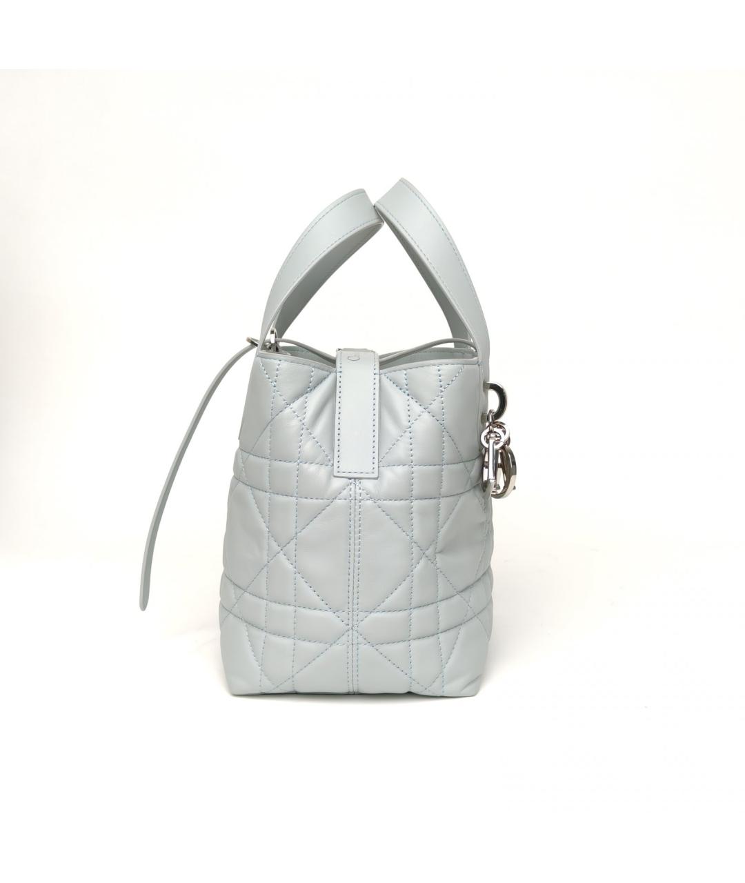 CHRISTIAN DIOR Голубая кожаная сумка через плечо, фото 5