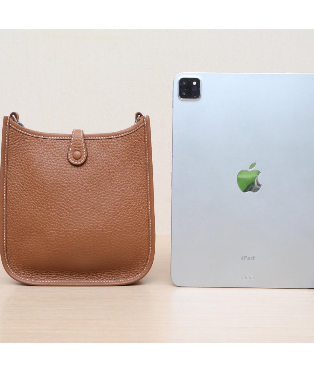 HERMES Коричневая кожаная сумка через плечо, фото 6