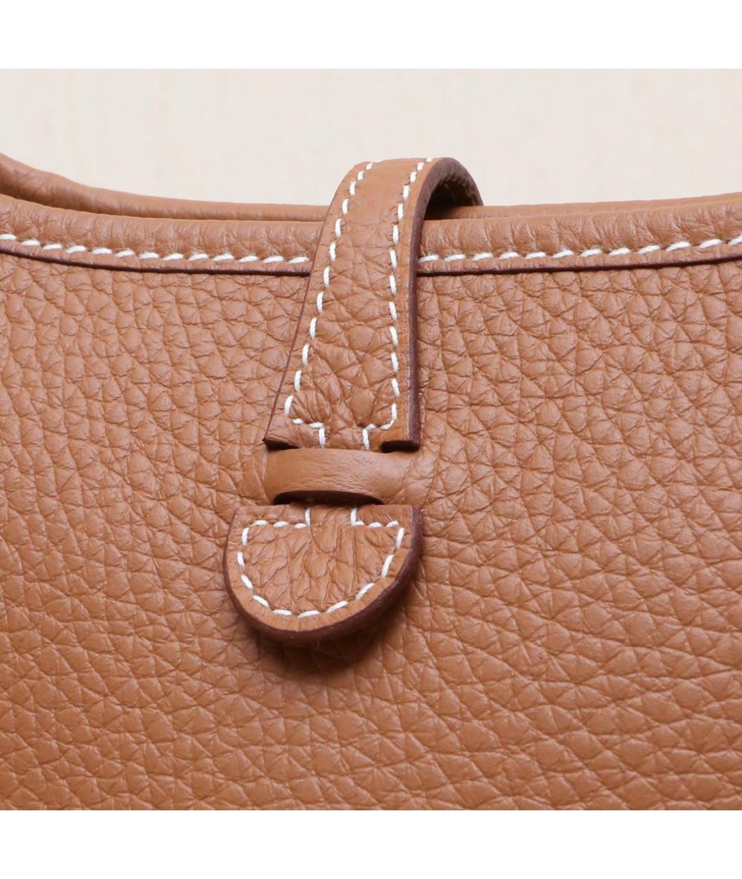 HERMES Коричневая кожаная сумка через плечо, фото 7