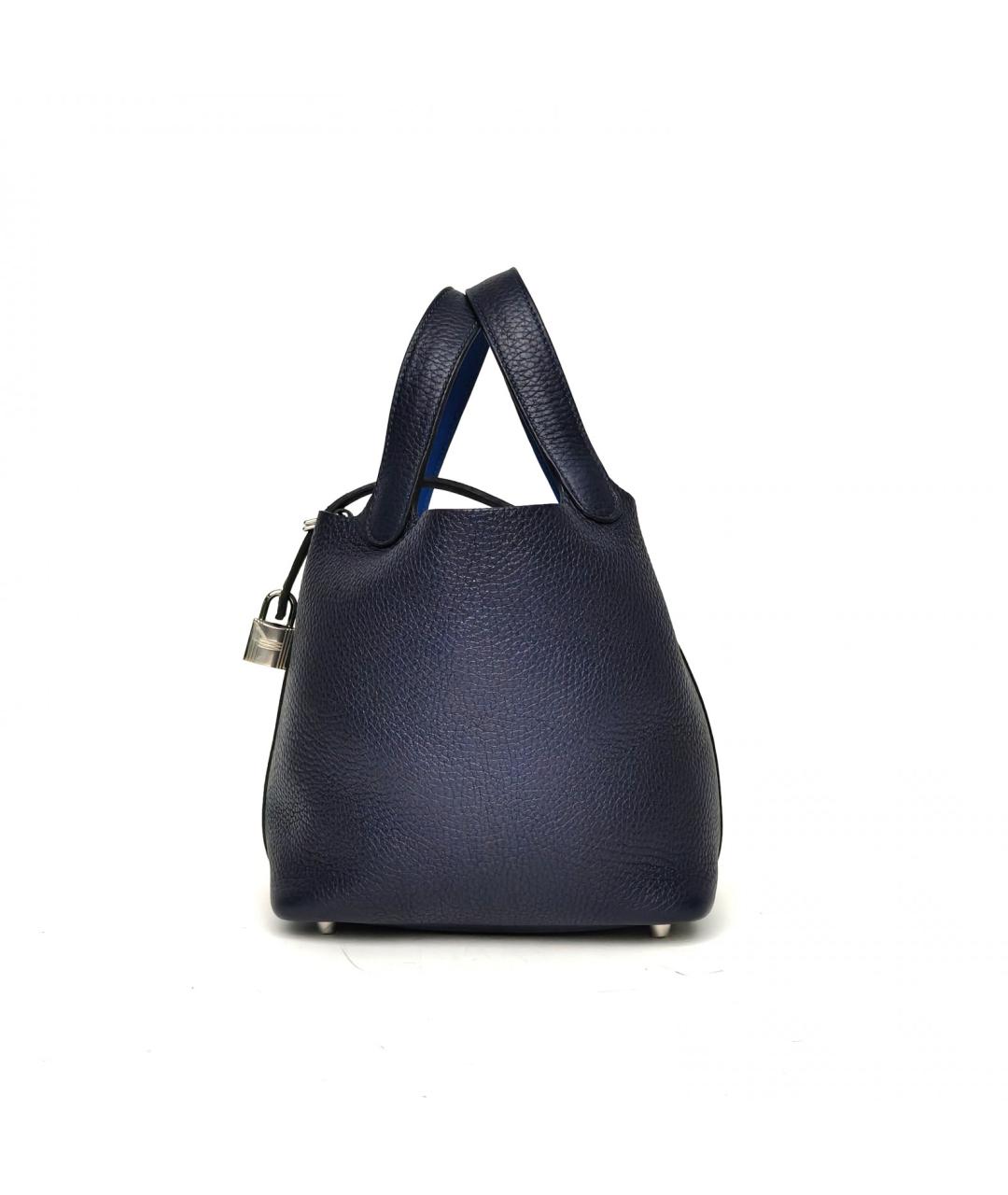 HERMES Темно-синяя кожаная сумка через плечо, фото 3