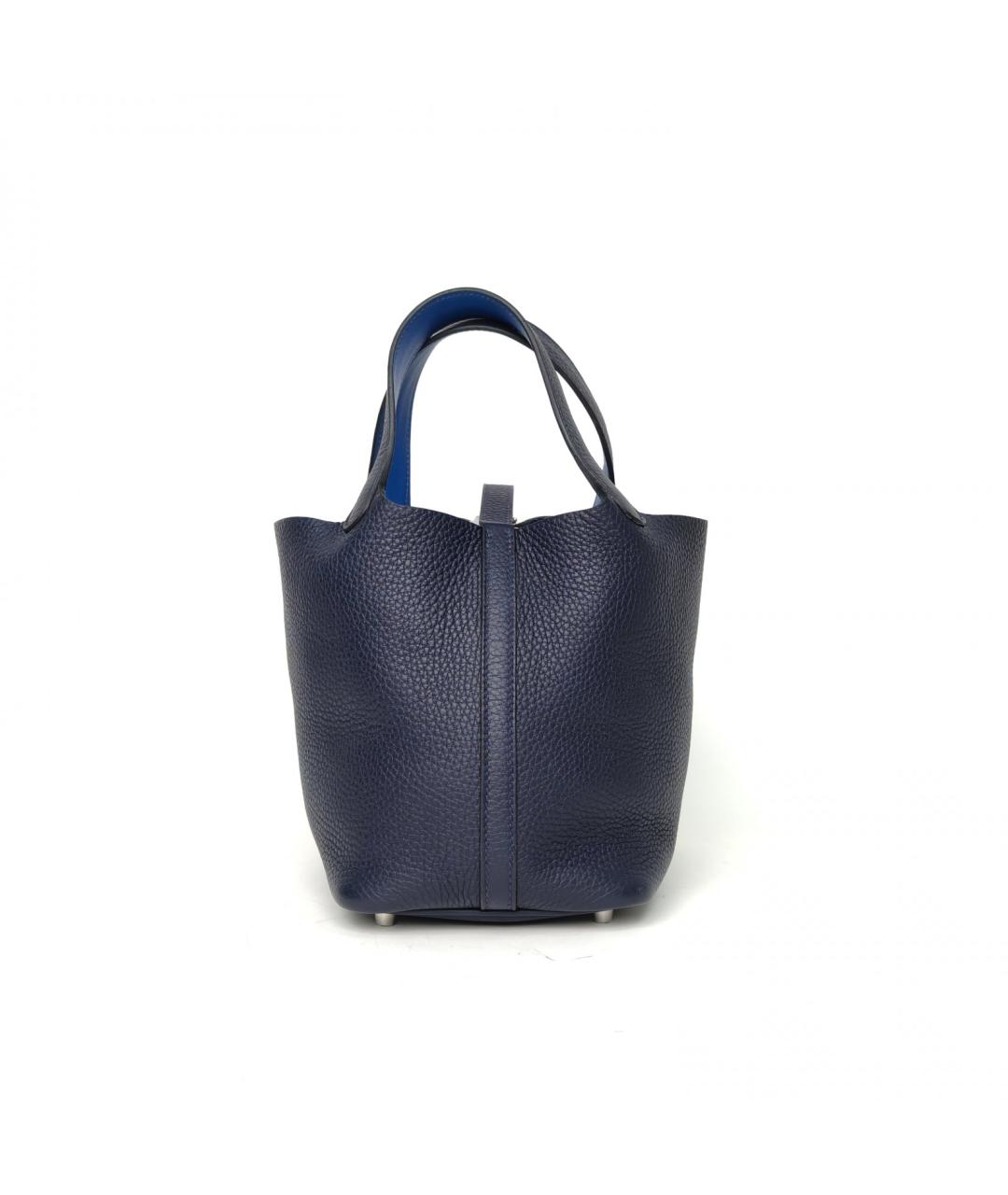 HERMES Темно-синяя кожаная сумка через плечо, фото 4