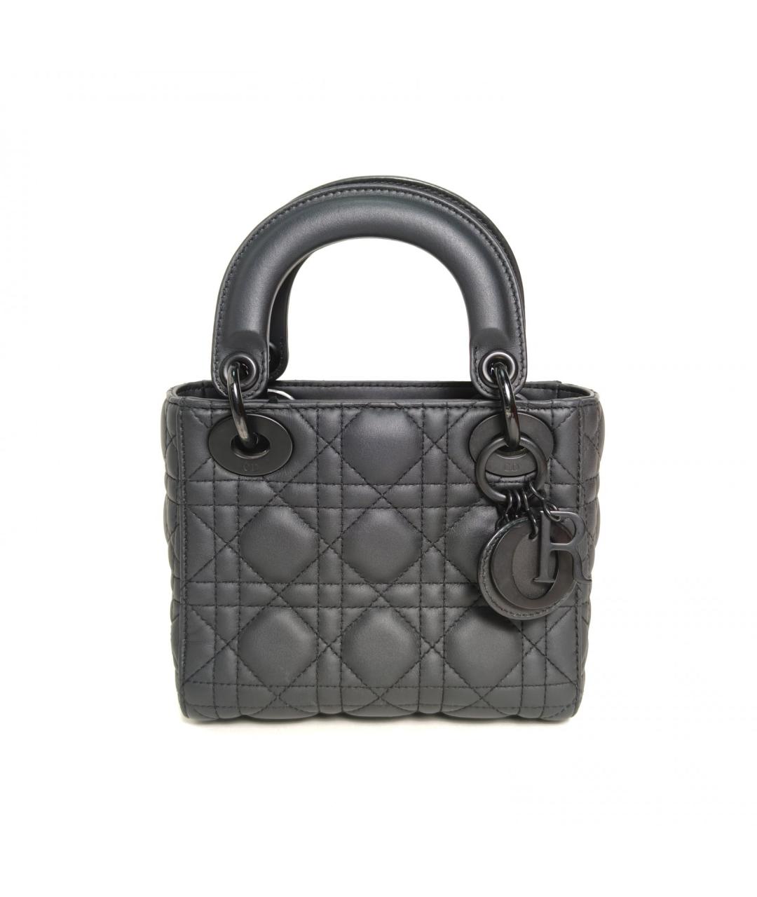 CHRISTIAN DIOR Черная кожаная сумка через плечо, фото 2