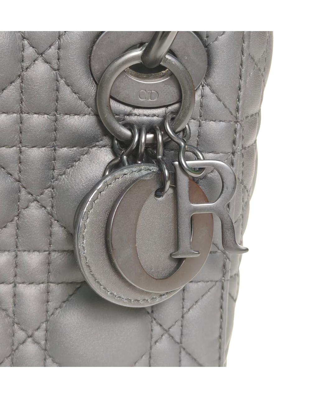 CHRISTIAN DIOR Черная кожаная сумка через плечо, фото 7