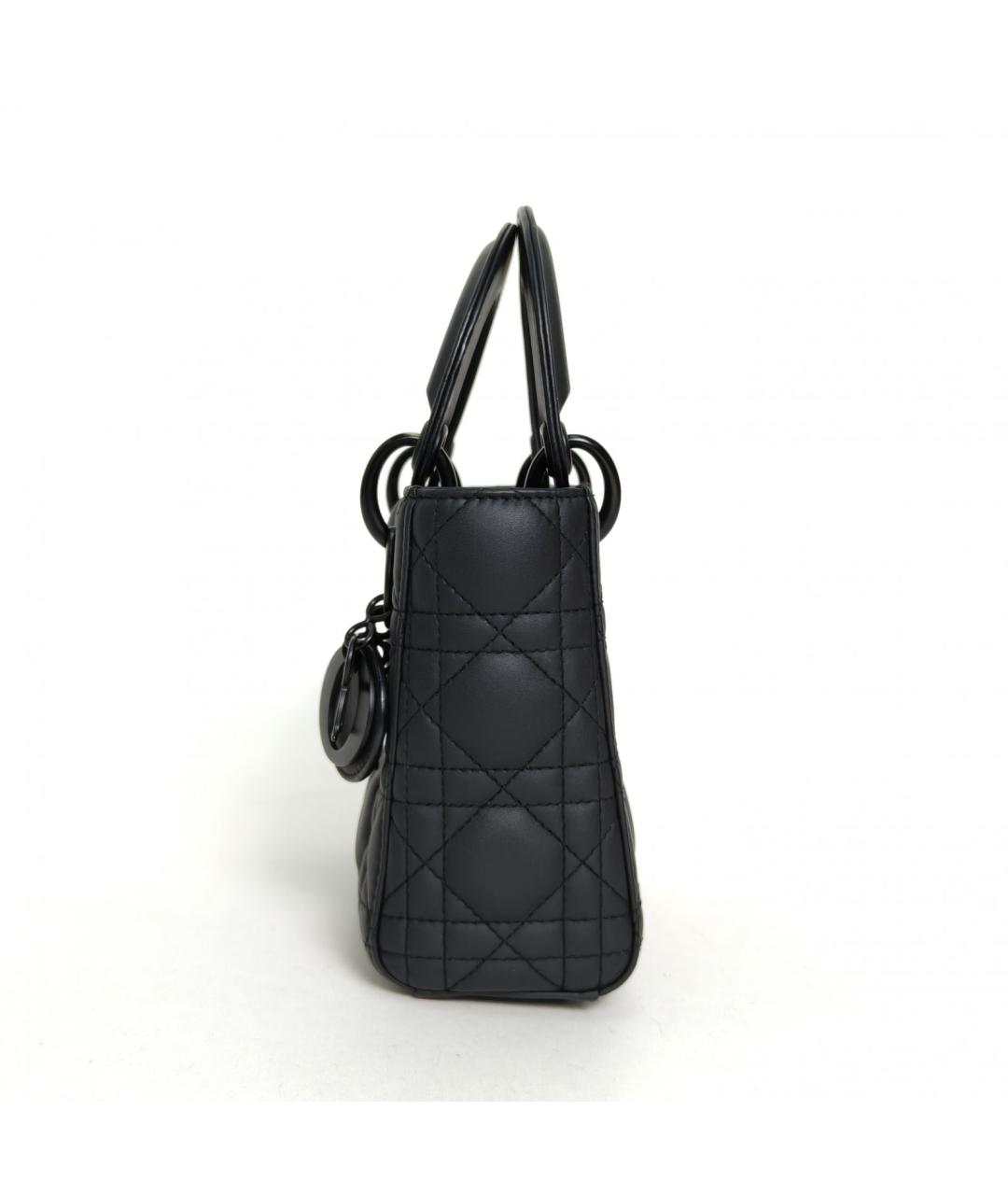 CHRISTIAN DIOR Черная кожаная сумка через плечо, фото 5